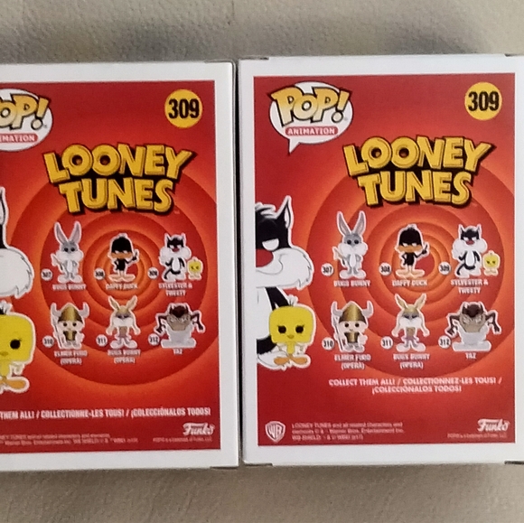 LOONEY TUNES 2 FUNKO POPS! Sylvester+Tweety (FLOCKED Target 🎯 Exclusive/Common) - Picture 4 of 9